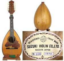 Japan Suzuki NO.228 1970 bowlback solid Spruce Maple Mandolin, OJMN434