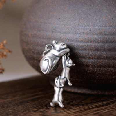 Cats Family 925 Sterling Silver Pendant A2684 | eBay