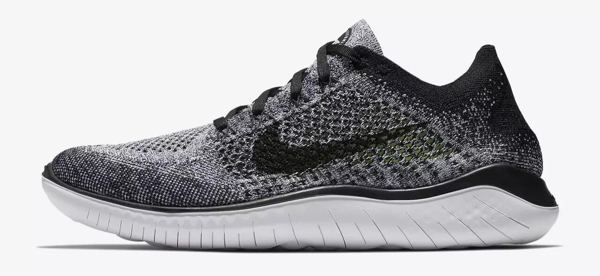 Nike Free RN Flyknit Men’s Running Shoes Oreo Black/White 942838-101 Size 9 Nike Free RN Flyknit 2018 Shoes Mens Size 9.5 Black White  main image 3