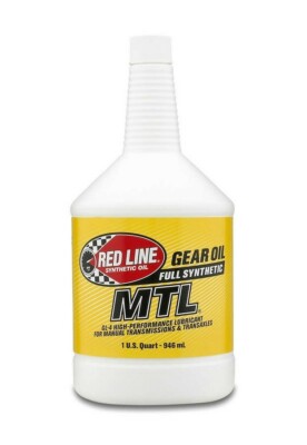 Red Line Fully Synthetic MTL 75W80 GL-4 Gear Oil Transmission 3 1-Quart Bottles