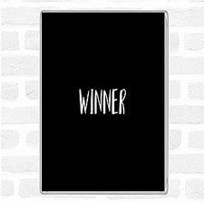 Black White Win Quote Jumbo Fridge Magnet