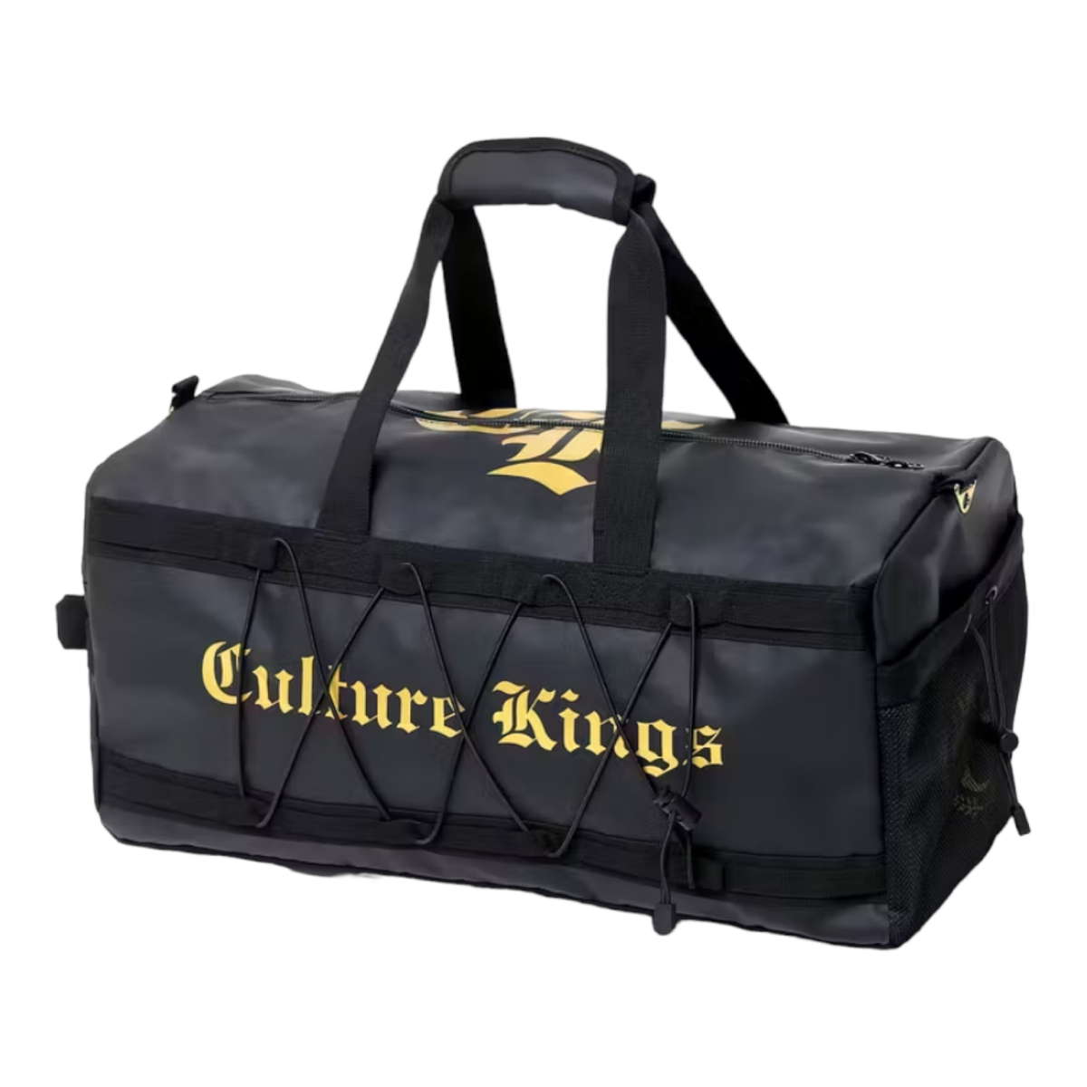 Culture Kings Exclusive Essentials Duffle Gym Bag Black Gold
