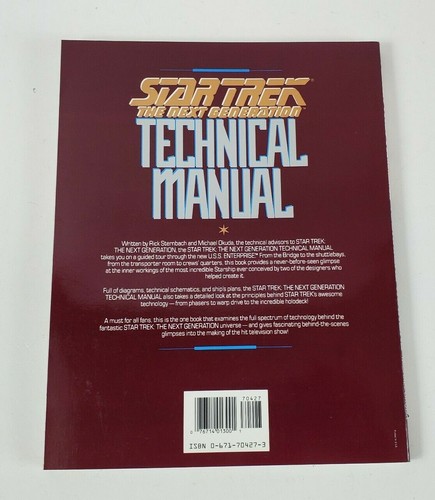 Star Trek The Next Generation Technical Manual NCC-1701D Signed Rick Sternbach - Picture 4 of 12