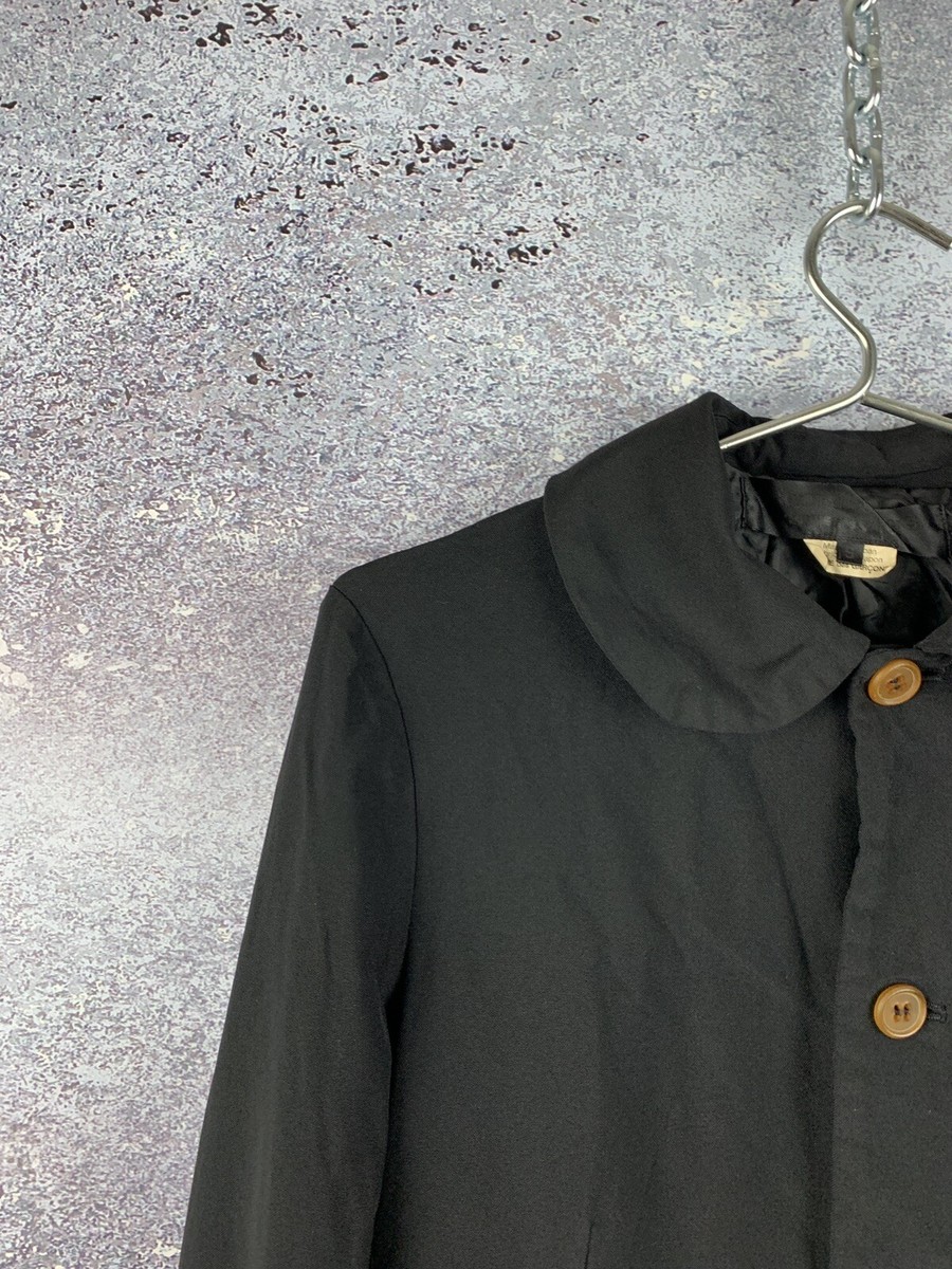 COMME DES GARCONS CDG VINTAGE BLACK LINEN BLAZER JACKET SIZE COMME DES GARCONS CDG VINTAGE BLACK LINEN BLAZER JACKET SIZE