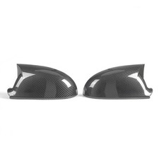 Carbon Fiber Black Side Wing Mirror Cover Caps For Vw Golf Gti Jetta Mk5 03-2009