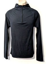 Leslie Jordan Heather Marquis Men's 1/4 Zip Pullover Top Sz S Blue Polyester EUC