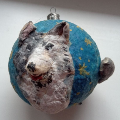 Handmade Christmas tree souvenir toy USSR Soviet New Year Christmas Space theme