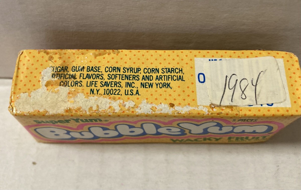 菓子 iyum2019 Vintage 1980s Bubble Yum WACKY FRUIT Sugarless Bubble Gum 5