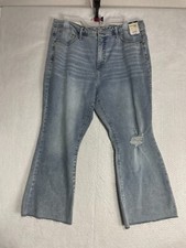 Terra  Sky Jeans vintage crop bootcut high rise light wash size 20W