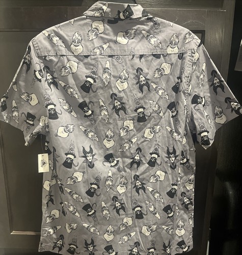 Disney Parks Men’s Button Down VILLAINS Collared Shirt Hawaiian Style NWT M - Picture 7 of 8
