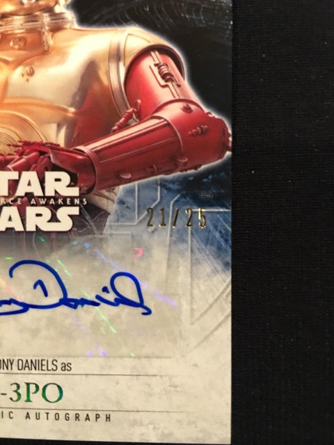 2016 Topps StarWars C3PO 17 /25 Auto Anthony Daniels Force Awakens Autograph Sp | eBay
