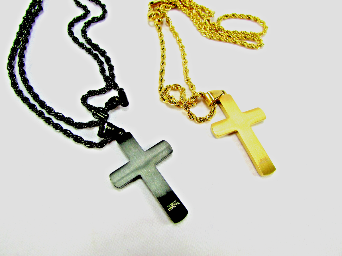 【Inside23】2-3 Cross Necklece with23 Invicta Jewelry Men's 23