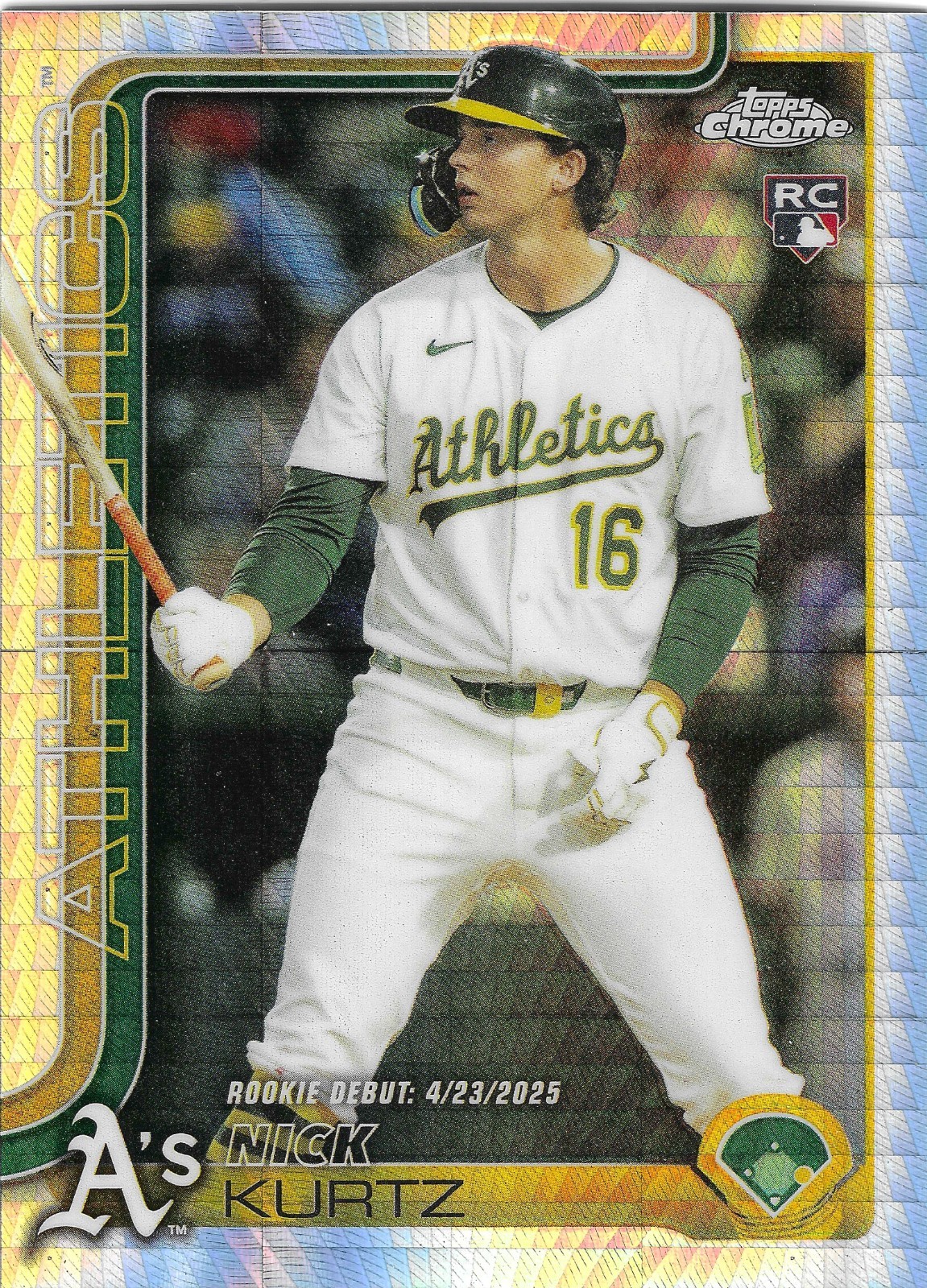 2025 Topps Chrome Update Series - Nick Kurtz #USC178 Prism Refractor (RC)