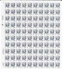 US SCOTT 2185 PANE OF 100 THOMAS JEFFERSON STAMPS 29 CENT FACE MNH