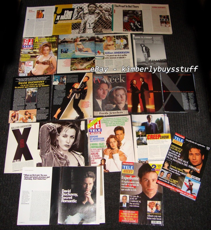 THE X-FILES Clippings Set GILLAN ANDERSON + DAVID DUCHOVNY - 300+ PAGES/PIECES