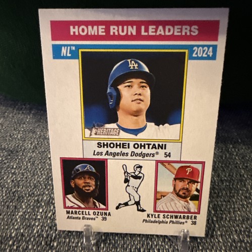 2025 Topps Heritage - League Leaders Shohei Ohtani, Kyle Schwarber, Marcell...