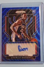 2021-22 Panini Prizm - Rookie Signatures Charles Bassey #RS-CBA Blue Wave Prizm