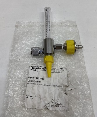 WT Farley AF-1023 Air Flow meter 0-15 LPM Ohmeda QC Back Port Inlet 