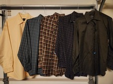 Lot Of 5 Jos A Bank Dress Shirts Men Button Up Size Medium L0002