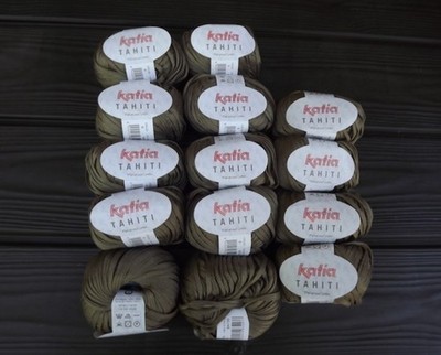 Katia Yarn Tahiti,  14 balls, 93 yards each, 100 % cotton ribbon, 35% off