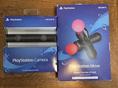 Sony PlayStation 4 PS4 VR PS Move Motion 2 X Controller & Camera Bundle