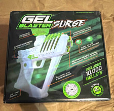 Gel Blaster Surge Pistol White/Green USB-C Fast Charging w/ 10,000 Gellets