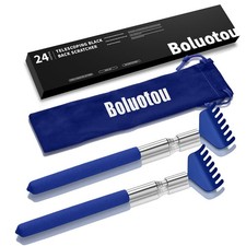 2 Pack Portable Extendable Back Scratcher, Stainless Steel Telescoping Back Scra