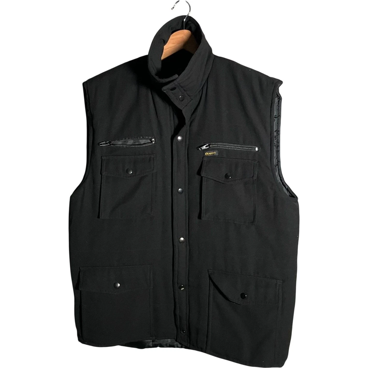 Champion Gilet Bodywarmer Men's Size L Black Insulated Outdoor Pockets Zip Vest