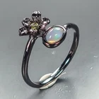 Vintage jewelry Natural Opal Ring 925 Sterling Silver Size 7 /R473316