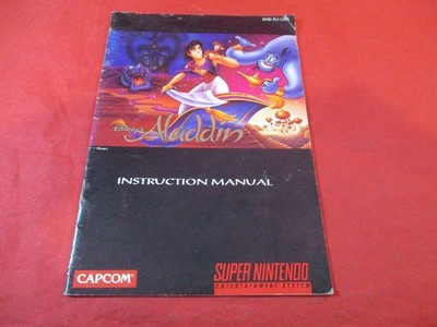 Aladdin Super Nintendo SNES Instruction Manual Booklet ONLY Alladin Alladdin #L