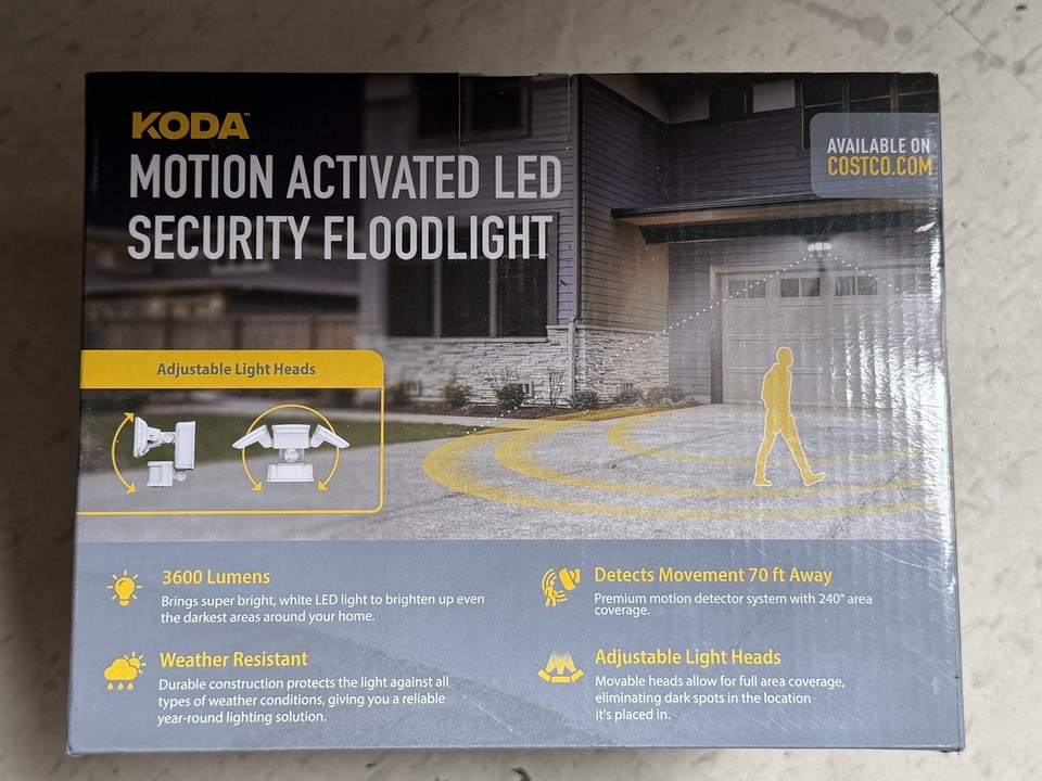 KODA Motion Activated LED Security Floodlight 3600 Lumens Motion | eBay