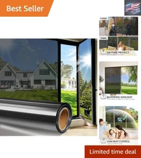 One Way Window Film - Black Privacy Tint for Daytime Shielding 17.5x78.7