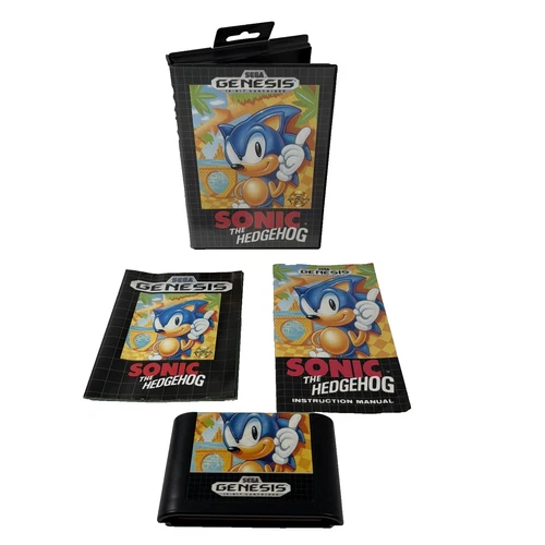 Sega Genesis Sonic the Hedgehog, NON ESRB Retail Version (1991) **CIB, RARE**