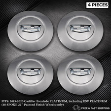 4pcs. Cadillac Escalade Wheel Center Cap Silver Finish 23432319 2015-2020 New