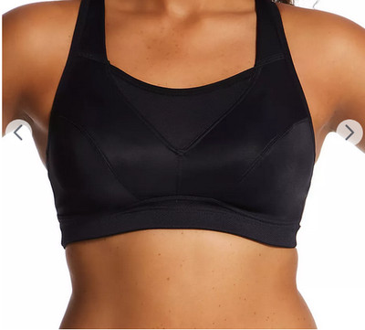 NWT Playtex Style# US4221 Size 38D Bounce Control Wire Free Sports Bra Black!