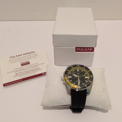 Rare Pulsar PS9 323 100M W/R Curved Mineral Crystal Mens Watch - New In Box NOS
