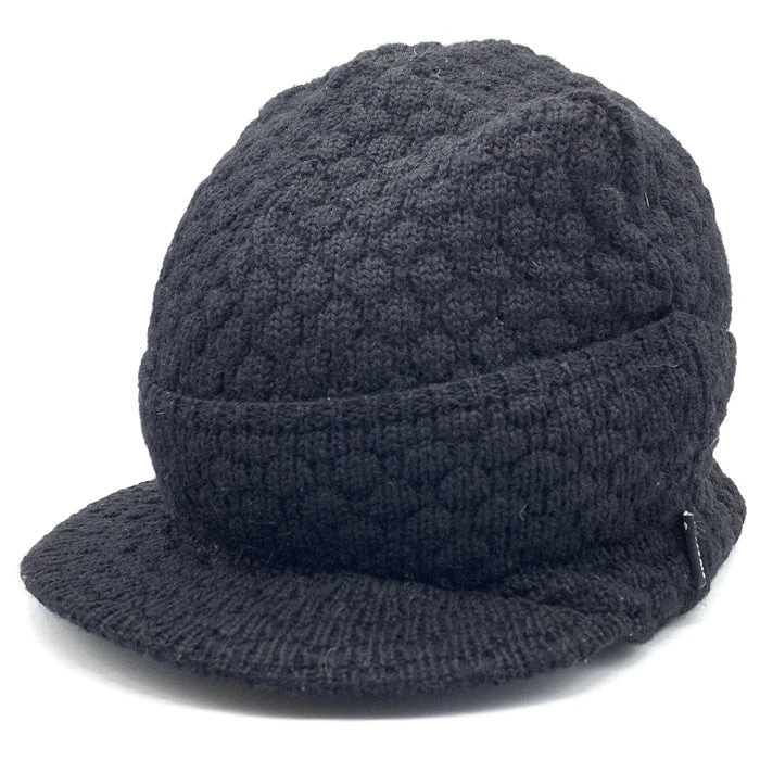 Chapeau noir Supreme ancien cercueil tricoté laine avec bord Made in China Occasion