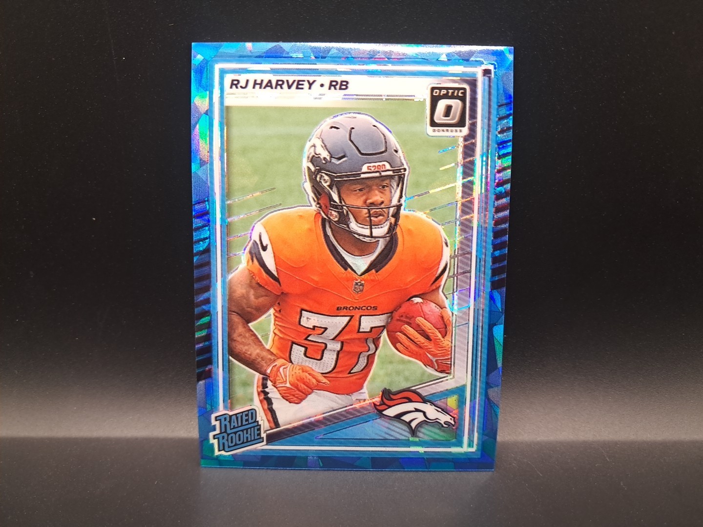 2025 Donruss Optic Rated Rookie #208 RJ Harvey Ice Parallel RC 14/15