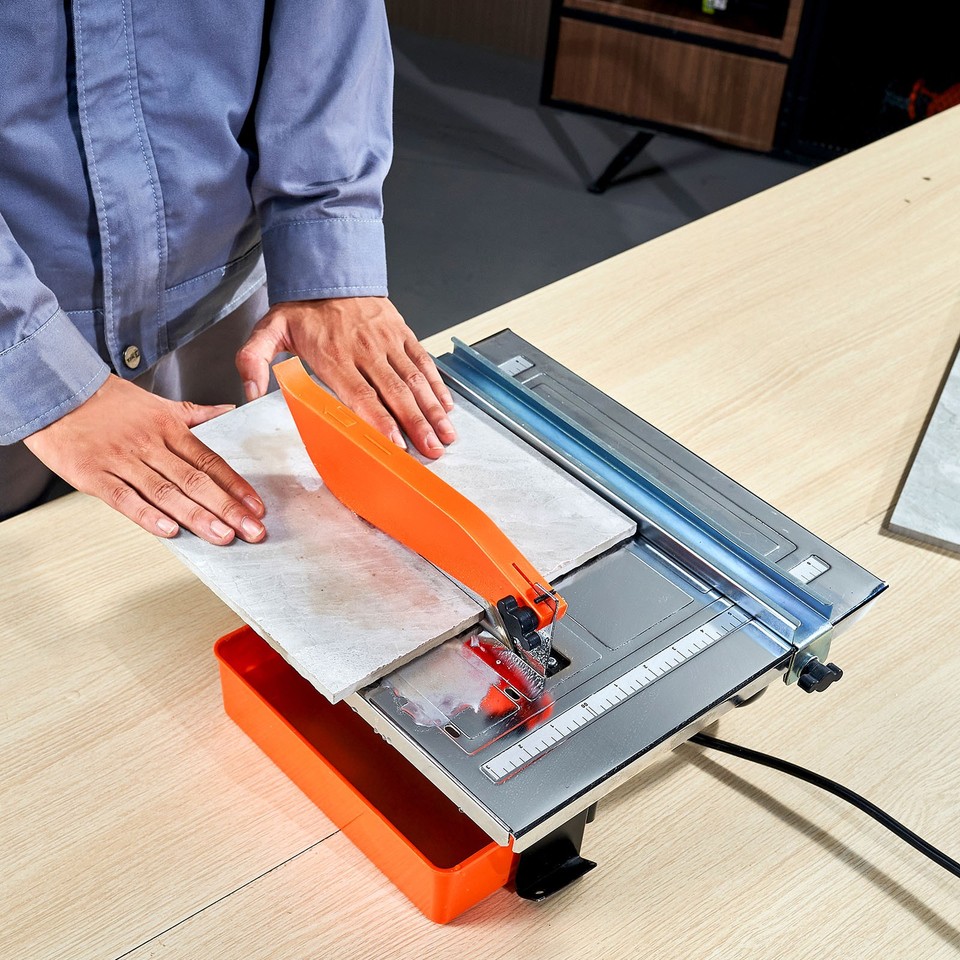 Wet Tile Saw Tile Cutter 7-inch 65Mn Steel Blade 3500 RPM Induction ...