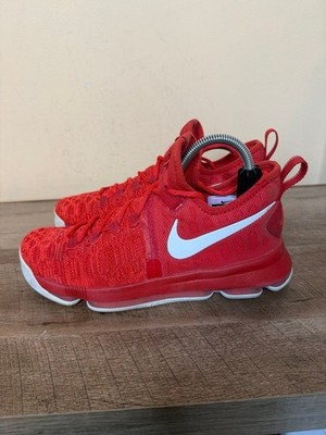 Men s Nike Zoom KD 9 University Red white basketball sneakers size 8.5 shoes