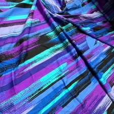 Abstract Galaxy Purple and Blue Nylon Spandex Fabric 4 Way Stretch for Swimwear