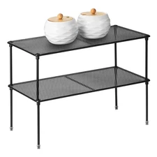 2-Pack Kitchen Cupboard Shelf Organizer for Cabinet, Expandable & Stackable C...