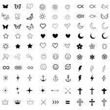 Tiny Temporary Tattoos - Trendy Realistic Long Lasting Waterproof Hand and