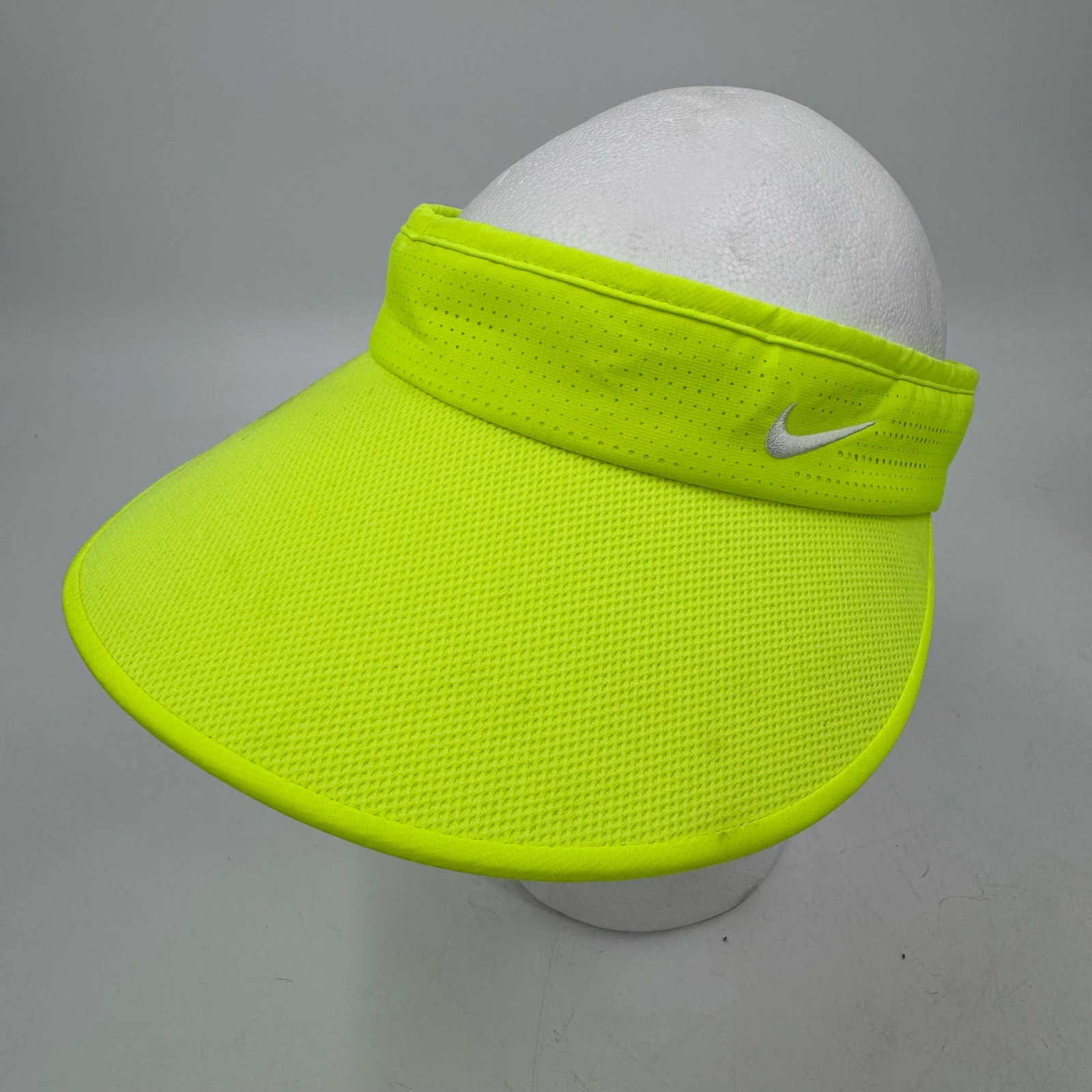 Nike Golf Visor Neon Yellow Adjustable Lightweight Perforated Women's 639626-702