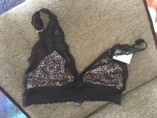Lipsy Sexy Bralette Black Lace size 14 BNWT