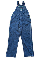 Vintage Liberty Overalls Mens 42x32 Blue Denim Jeans USA Made Work Wear Utility