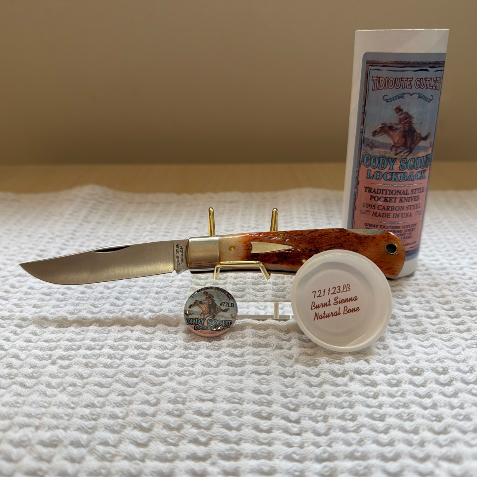 NEW GEC #72 Cody Scout Burnt Sienna Bone Great Eastern Cutlery Tidioute 721123LB