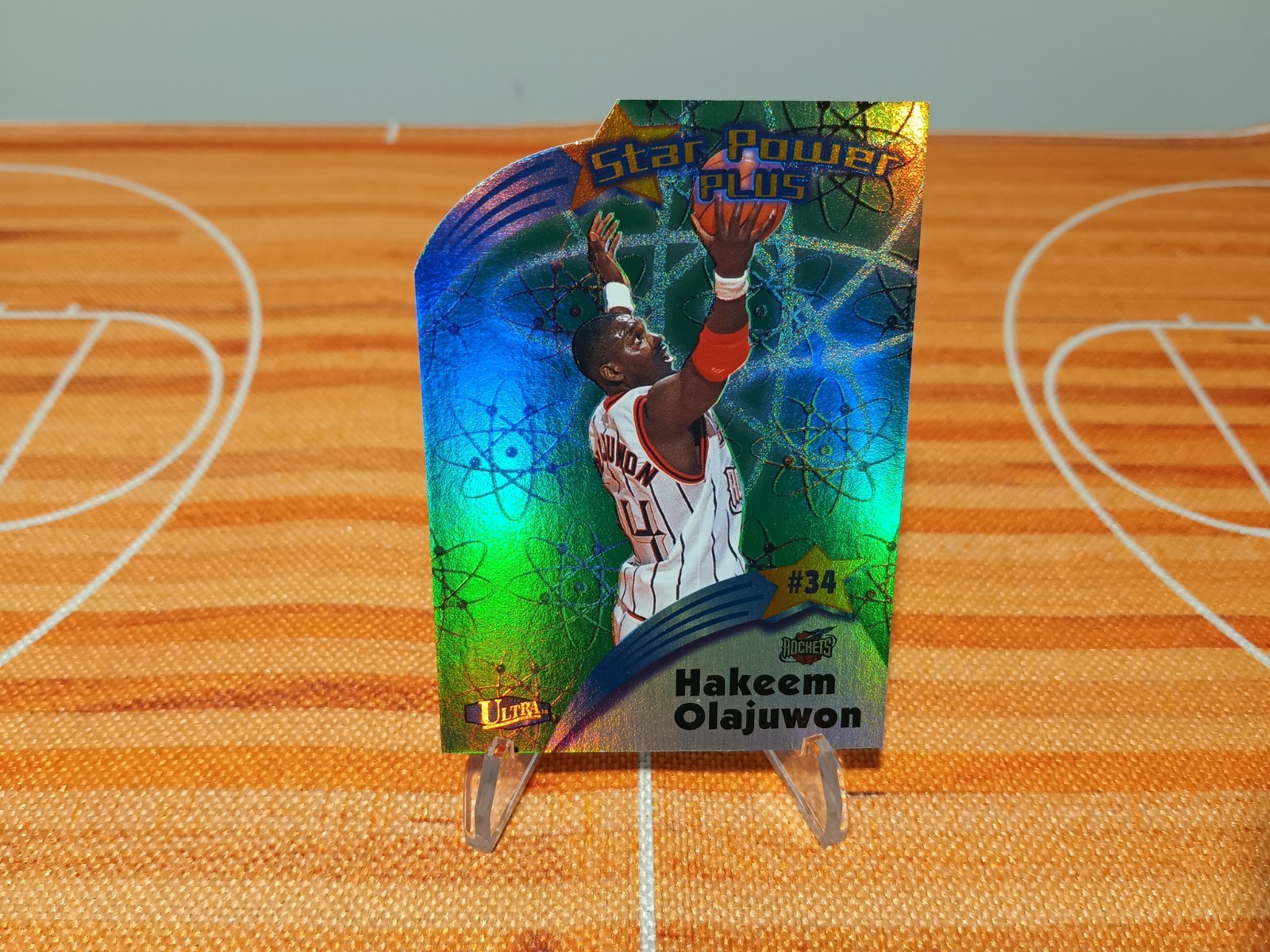 1997-98 Fleer Ultra - Star Power Hakeem Olajuwon #17 SPP Die-Cut Plus