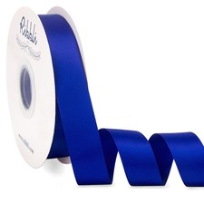 Cobalt Blue Satin Ribbon Double Faced Satin 1 Inch x Continuous 50 Yards-Dark...