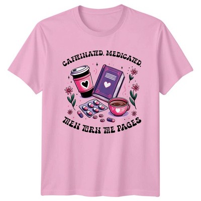 Koffeinhaltige Medikamente Then Turn The Pages Buchliebhaber T-Shirt